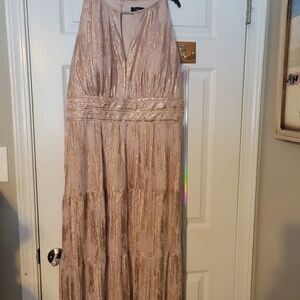 Elegant Rose Gold Evening Gown